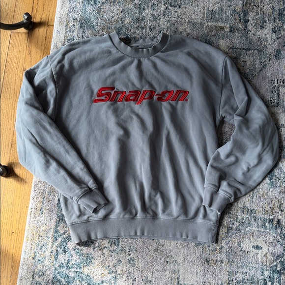 Snap Other - Snap On Tools Sweatshirt Mens Gray Fleece Pullover Crewneck Work Wear